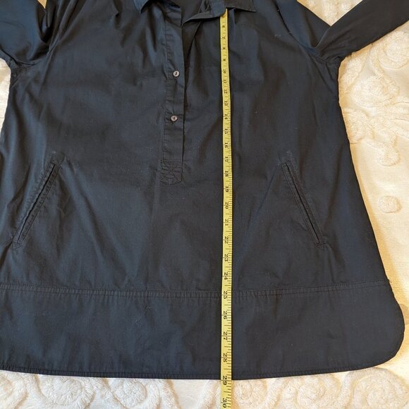 Nine West Jeans black long oversized boxy tunic XL EUC scrubs top - Picture 6 of 10